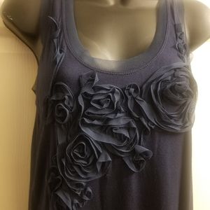 Joseph A *Isn't it Silk?* Delicate Navy Top NEW~!*